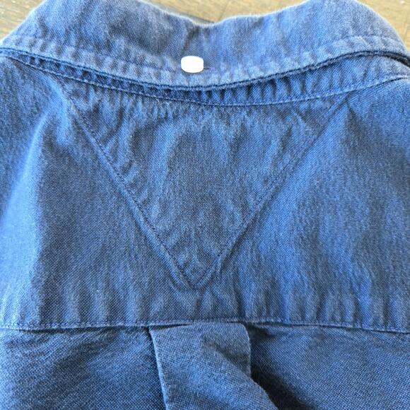 Tommy Hilfiger Navy Button Down Shirt Size L EUC - Picture 5 of 11